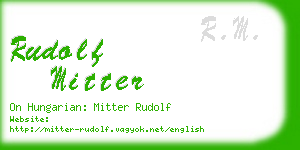 rudolf mitter business card